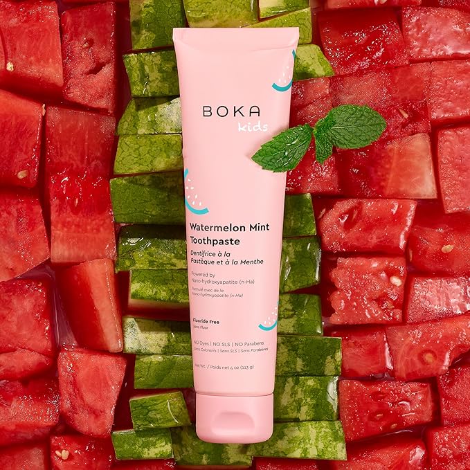 Boka Fluoride Free Toothpaste Nano Hydroxyapatite Toothpaste - Watermelon Mint Flavor,