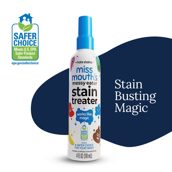 Miss Mouth's Messy Eater Stain Treater Spray for Baby & Kids, 4 fl oz, Newborn & Baby Essentials, Stain Remover for Food, Grease, & More