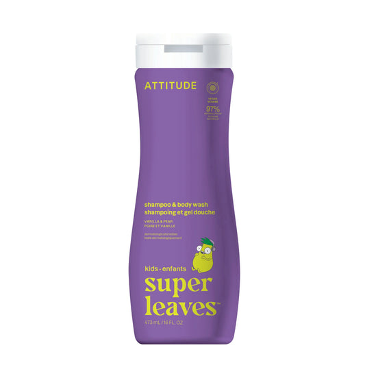 ATTITUDE Shampoo and Body Wash for Kids, EWG Verified Hair and Body Cleanser