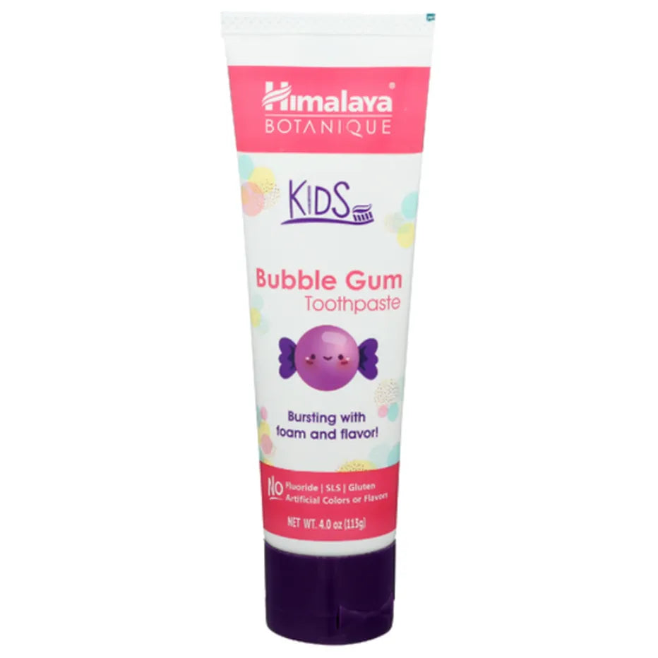 Himalaya Botanique Kids Toothpaste with Xylitol, Cool Mint & Bubblegum Flavor, 4 oz