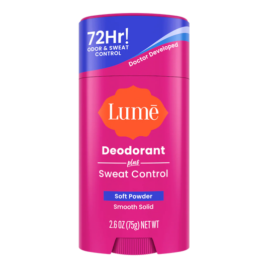 Lume Soft Powder | Solid Stick Deodorant + Sweat Control