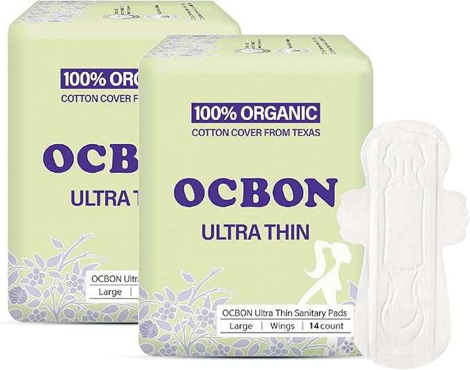 OCBON THIN SANITARY PADS, LARGE