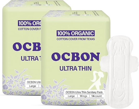 OCBON THIN SANITARY PADS, LARGE