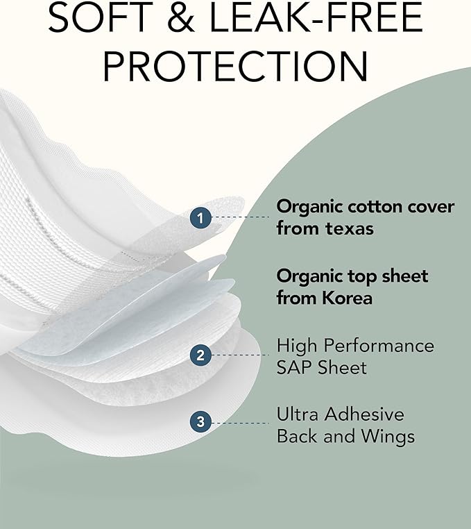 OCBON THIN SANITARY PADS, LARGE