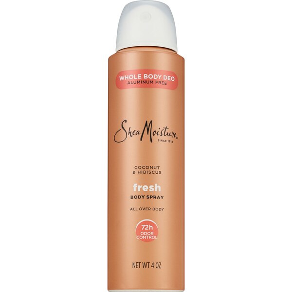 SheaMoisture Whole Body Deodorant Spray for Women Fresh, Aluminum Free & No Baking Soda, 4 oz
